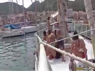 Blonde Gives A Blowjob On The Boat