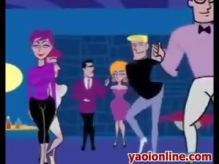 Gay Cartoon youths Having A Gangbang Party