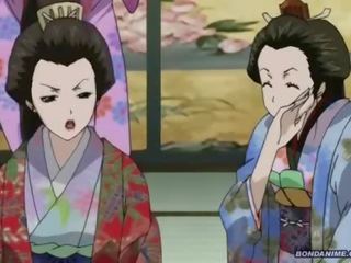 एक हॉगटाइड geisha मिला एक वेट टपकाव का अविश्वसनीय को trot पुसी