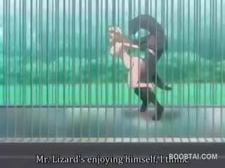 Prsnaté anime mladý dáma kurvička pribil ťažký podľa ozruta na the zoo