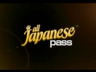 All Japanese Pass: Sweet asian honey gets pussy played at vibrator.