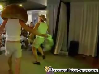 Dancing bear strippers perform for randy women
